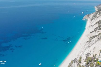 Lefkada beaches Egremni from the right side